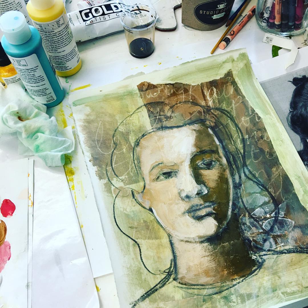 Daily Art Journaling ~ Day 89 Learning, learning and so much playful learning in Misty Mawn’s workshop @donnadowney studio!