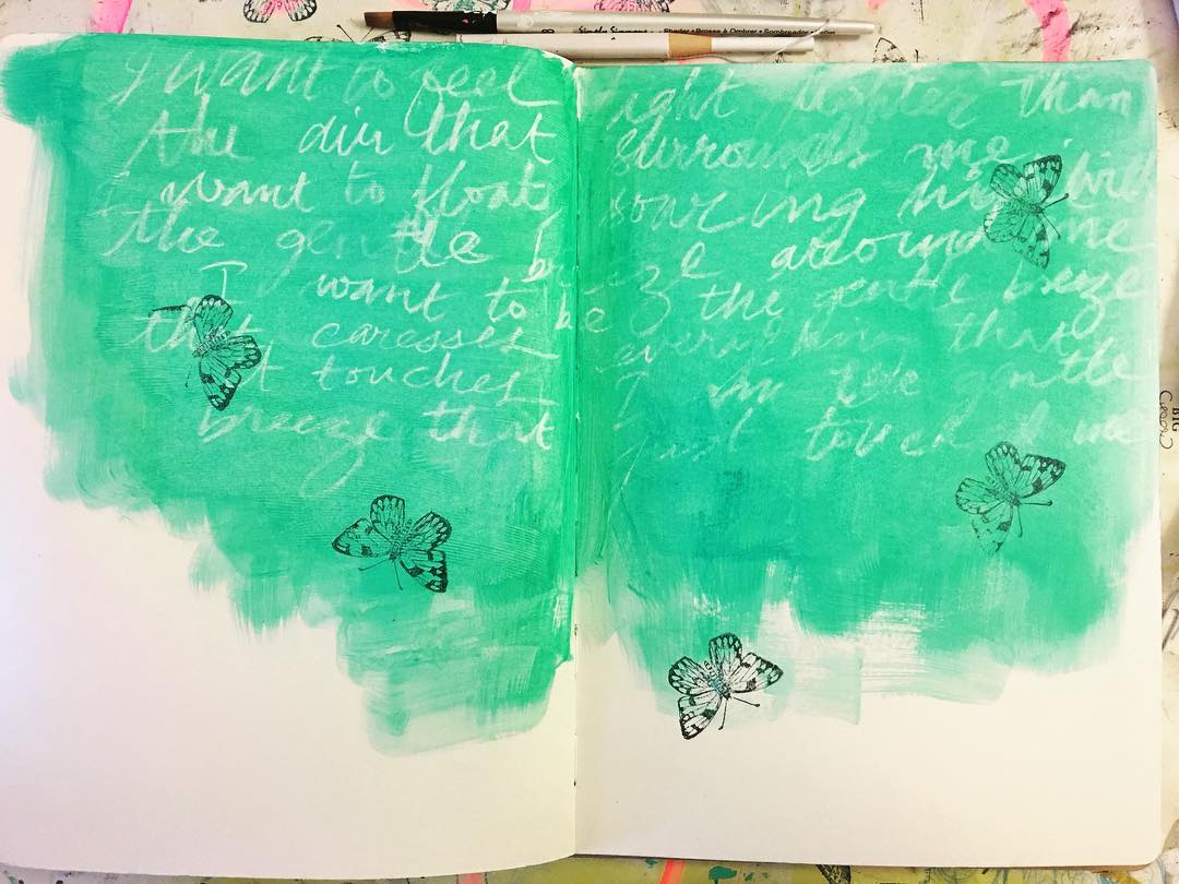 Daily Art Journaling ~ Day 92

I want to feel light, lighter than the air that surrounds me...I want to float soaring high with the gentle breeze around me...I want to be the gentle breeze that caresses everything that it touches...I am the gentle breeze that just touched me...