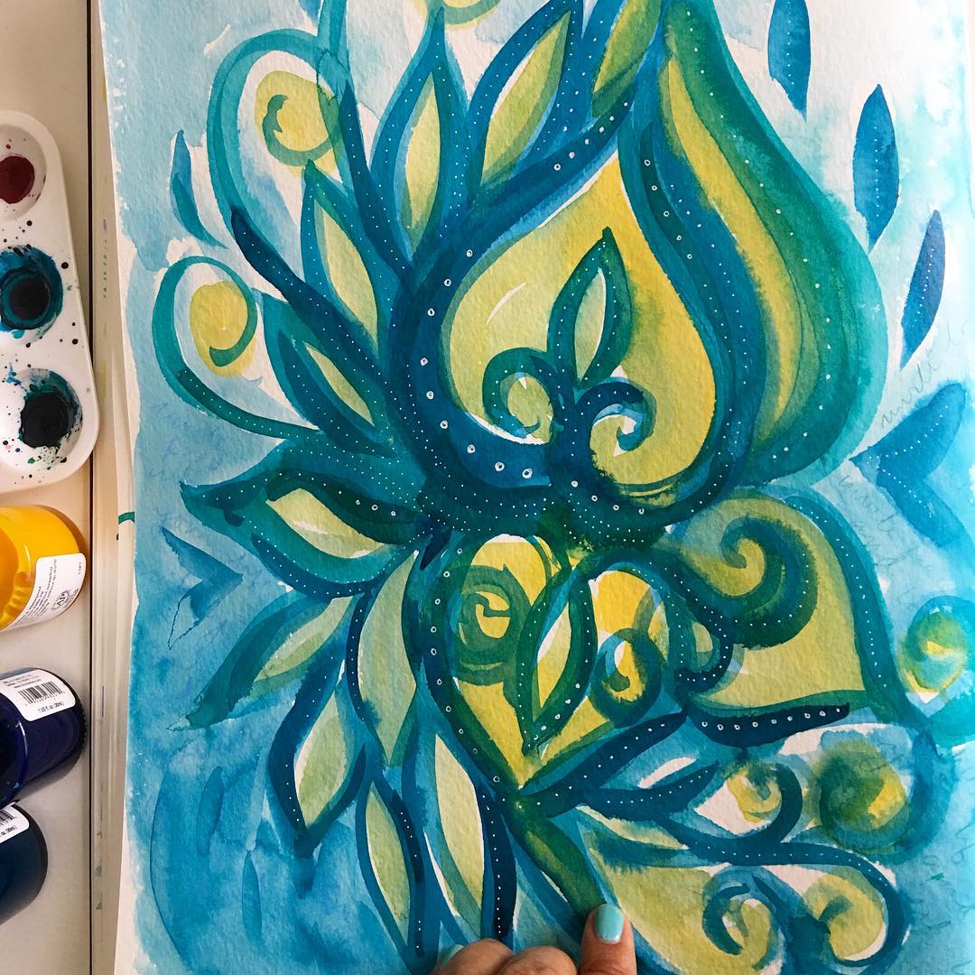 Daily Art Jpurnaling ~ Day 289 Love the richness of the inks!