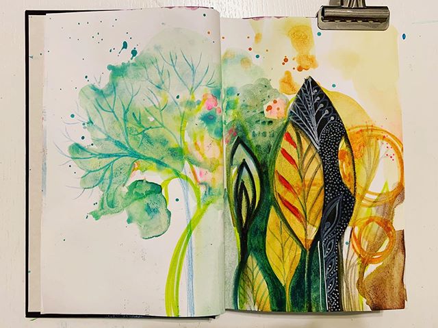 Exploring new styles and ideas in my new journal...