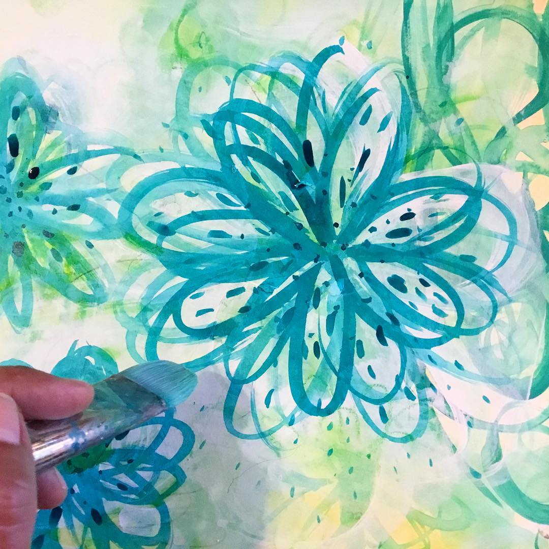 Floral doodles…inky layers doodles doodles