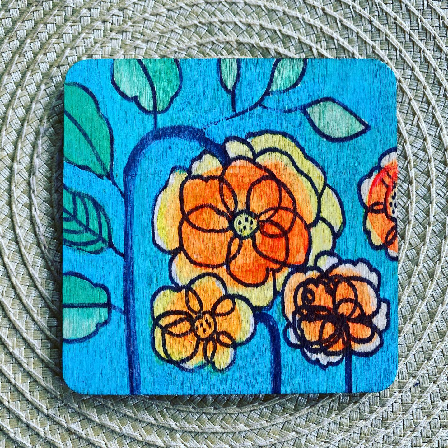 For the love of tea, teacups and, coasters! I always enjoy a good cup of masala chai. To keep up with my ever-growing collection of teacups, I love to create hand-painted coasters often!