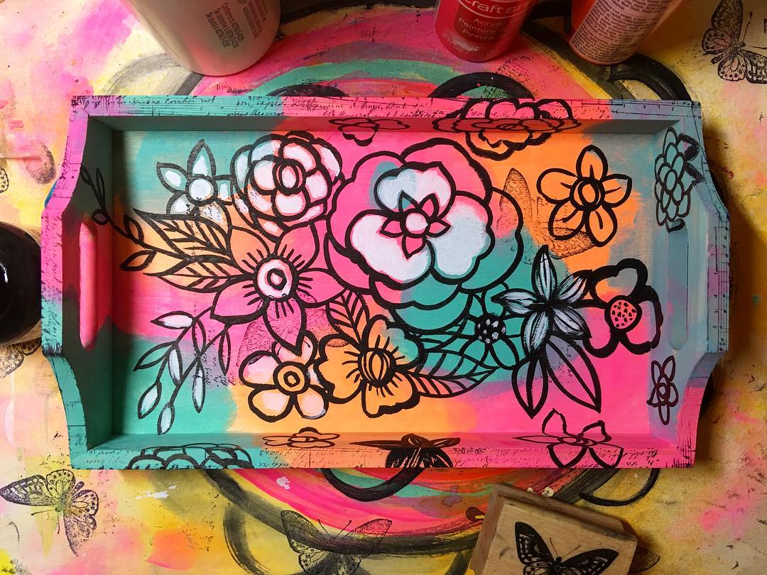 Hand painted tray...in my fav