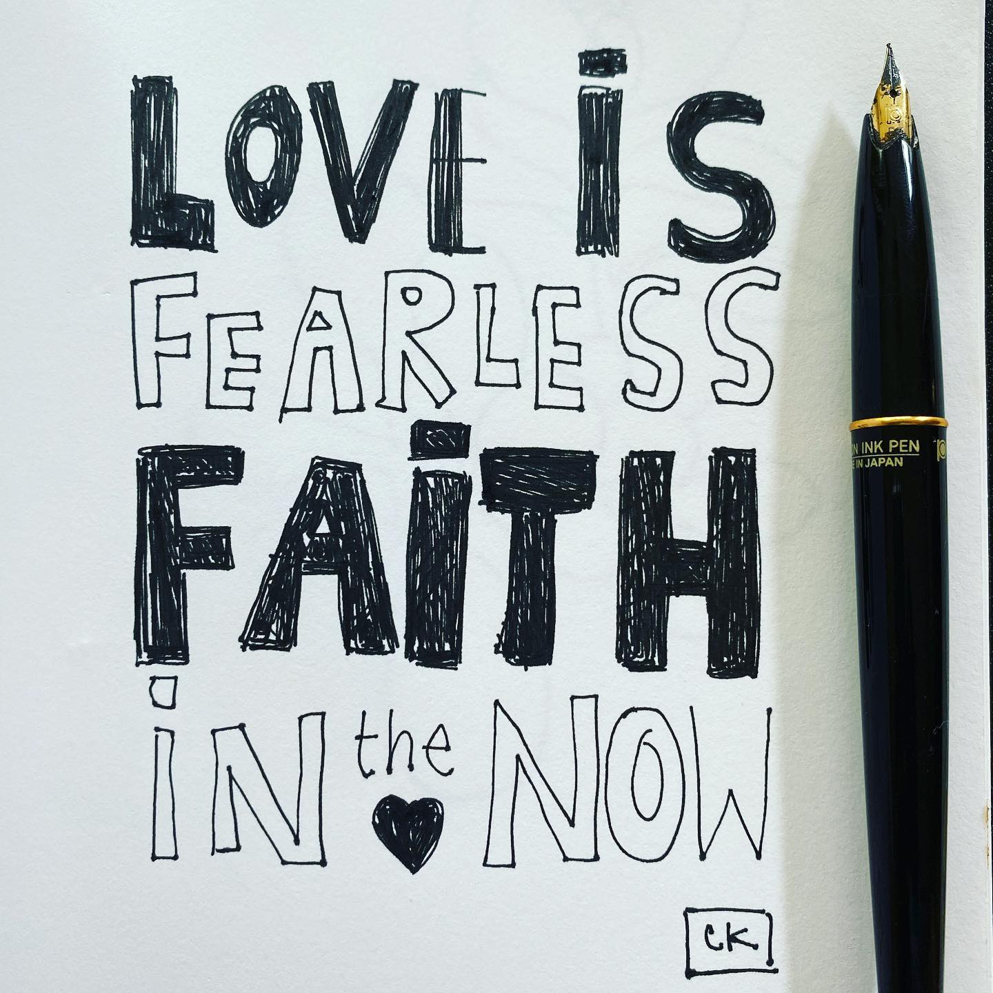 If fear and doubt are the absence of faith, love and trust are fearless faith in the now. Undeterred and fearless. @eckharttolle @goodlifeproject