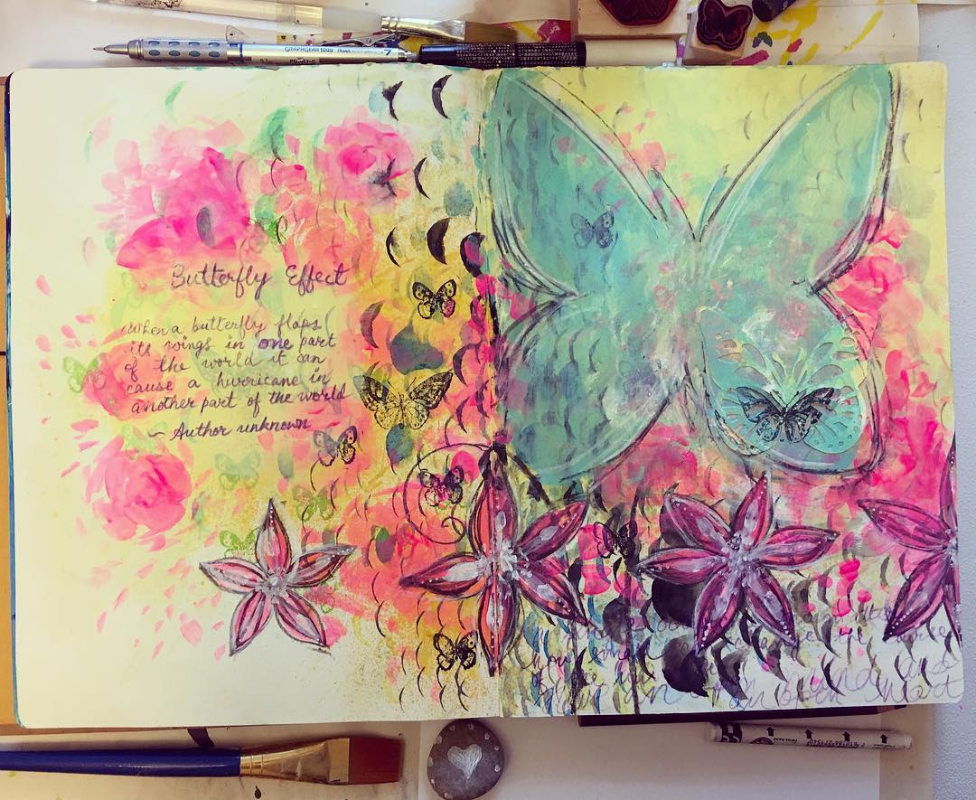 In my journal today...butterfly effect...

Daily Art Journal 
Day 3