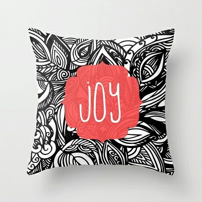 Joy throw pillows on society6 https://society6.com/cheenakaul