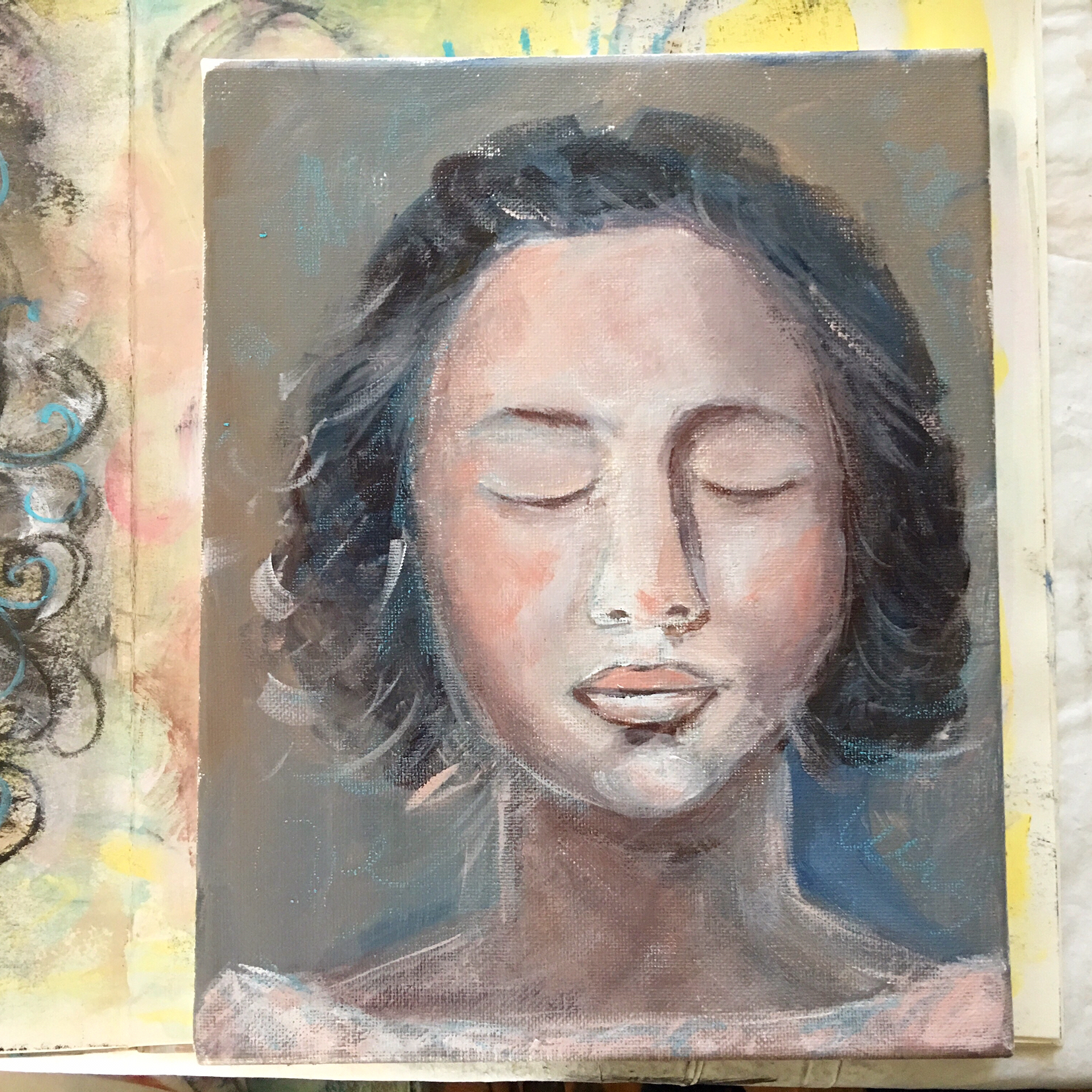 Just came back from a beautiful workshop, wish it could go on forever!! Misty Mawn’s Embrace yourself was a total delight!