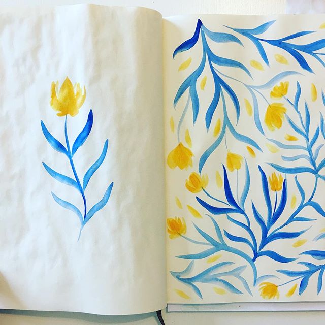 Love creating patterns… #surfacepattern #floraldoodles #inkydoodles #dailyart