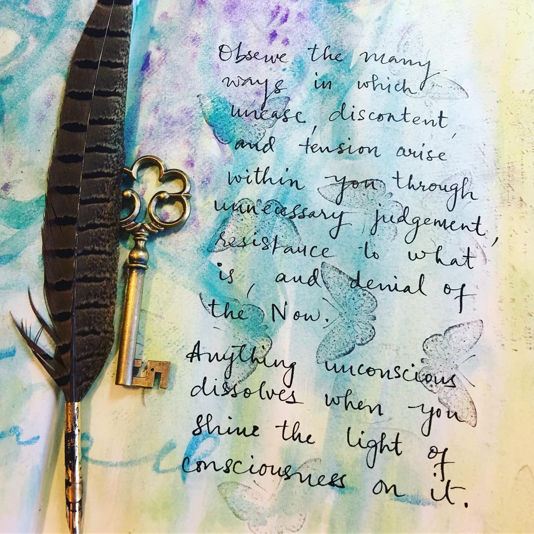 Practicing the power of now… Taking notes from the book… @eckharttolle @eckhart.tolle
