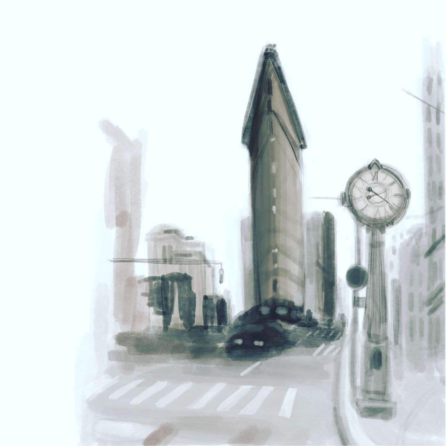 Quick monochrome sketch on the iPad today…drawing with @dannyobadiah and @ianfennelly