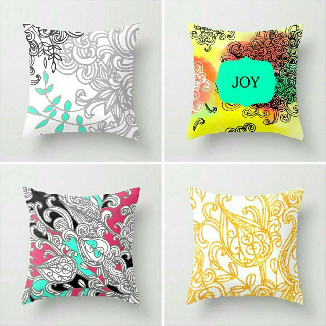 Some of the newest, freshest designs...do check out 
https://society6.com/cheenakaul/pillows