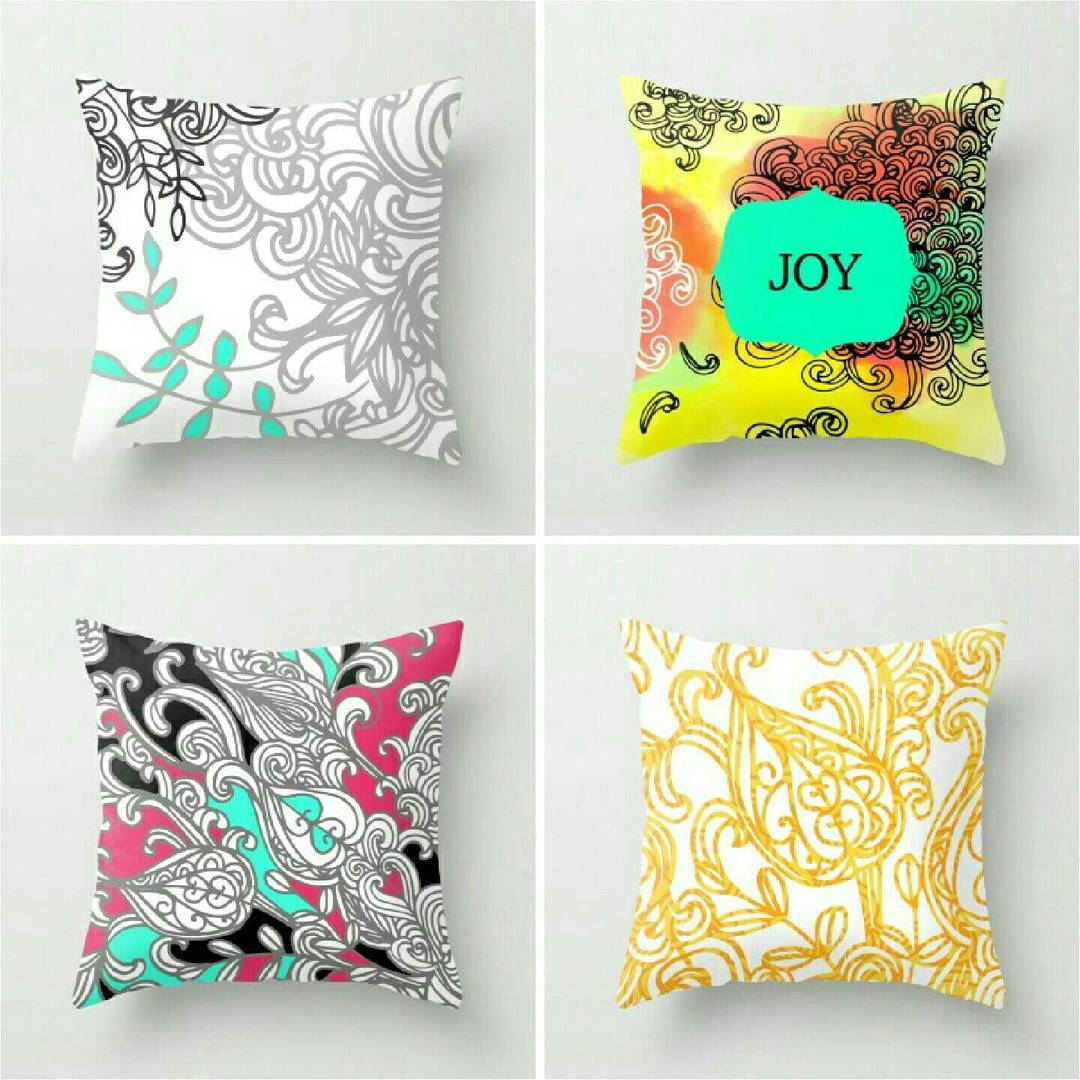 Some of the newest, freshest designs…do check out https://society6.com/cheenakaul/pillows