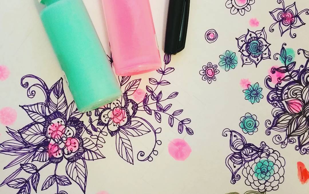 Some quick doodles today…a little sheet of paper and some handy supplies near the keyboard always help :)