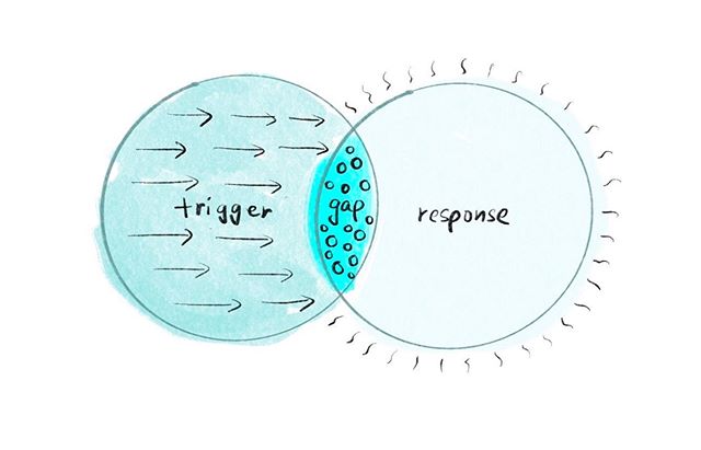 Someone once said...not sure who!! “Between trigger and response there is a gap. In that gap is our power to choose our response. In our response lies our growth and our freedom.”