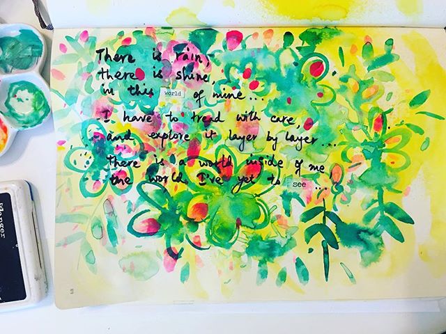 There is a world inside of me… #worldinside #artjournaling #dailyart #notestoself #artandpoetry