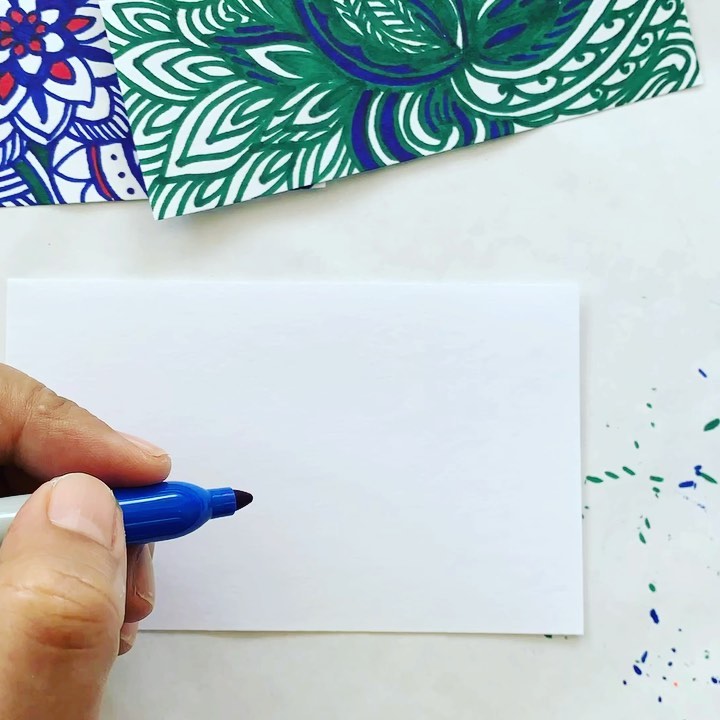 These tiny notecards serve well for those in between officework and housework doodling times.