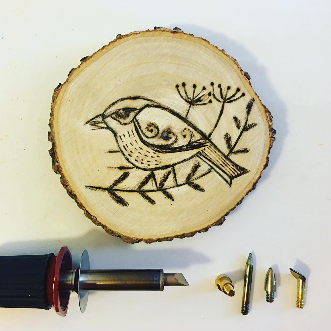 Trying my hand at pyrography! It's addictive!