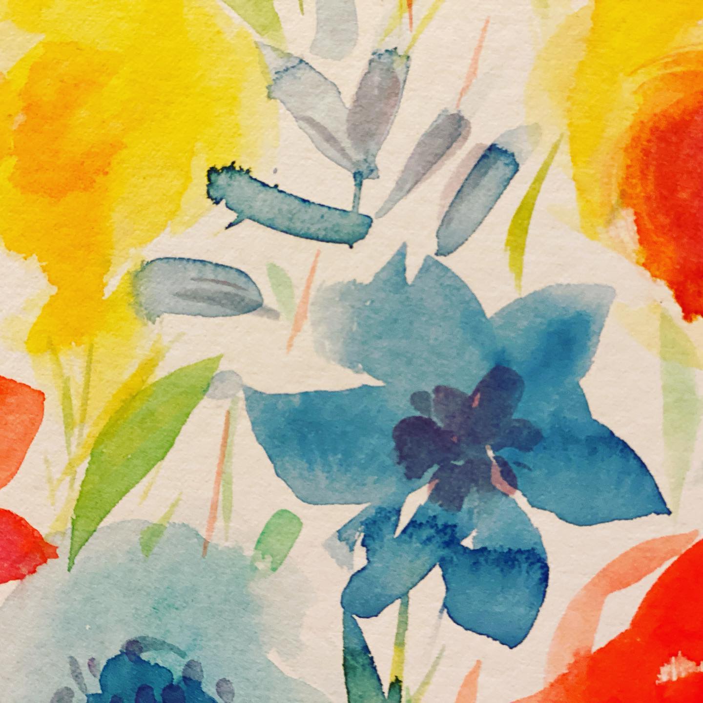Watercolor florals are so refreshing, always love playing with these kuretake watercolors.